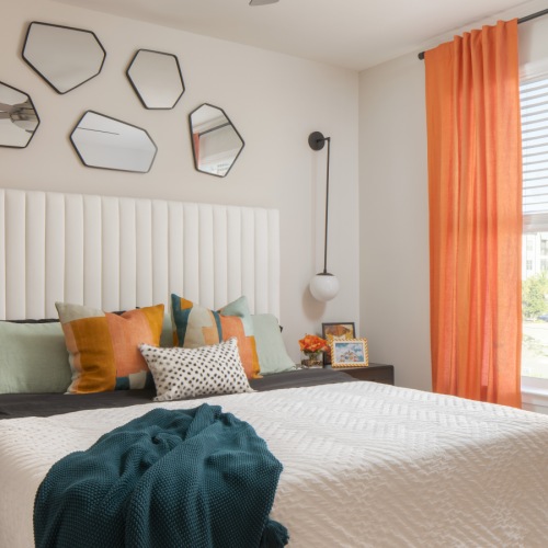 2 Bedroom Luxury Apartments in Orlando, FL | Aventon Opal | Interior Shot of the Bedroom, Featuring 9' Ceilings and Ceiling Fans 2 Bedroom Luxury Apartments in Orlando, FL | Aventon Opal | Interior Shot of the Bedroom, Featuring 9' Ceilings and Ceiling Fans